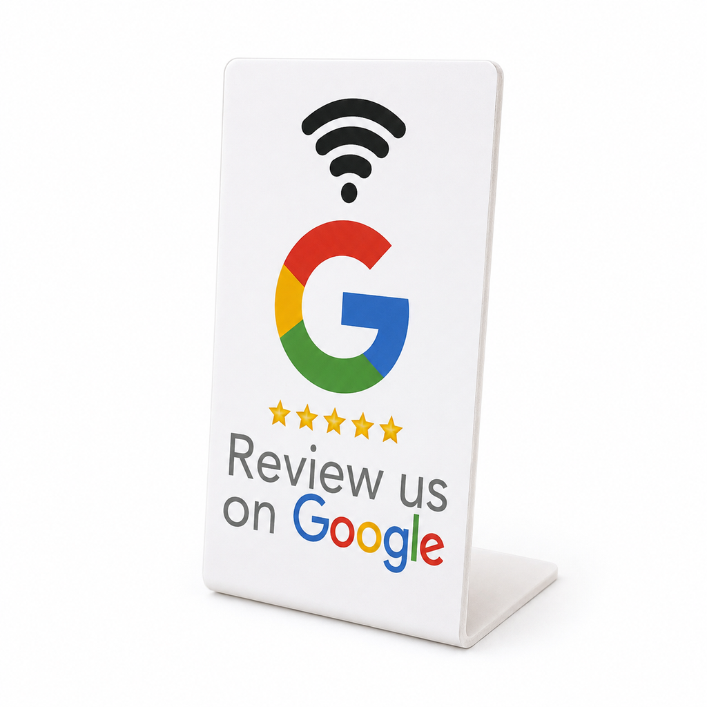 Stojak NFC do Opinii Google